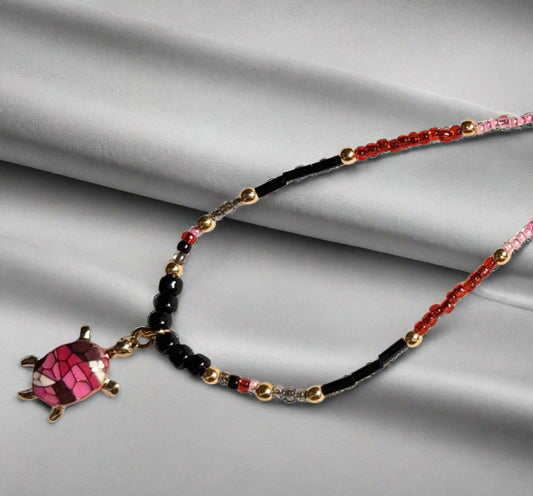 Handmade - The Coral Coast Turtle Necklace