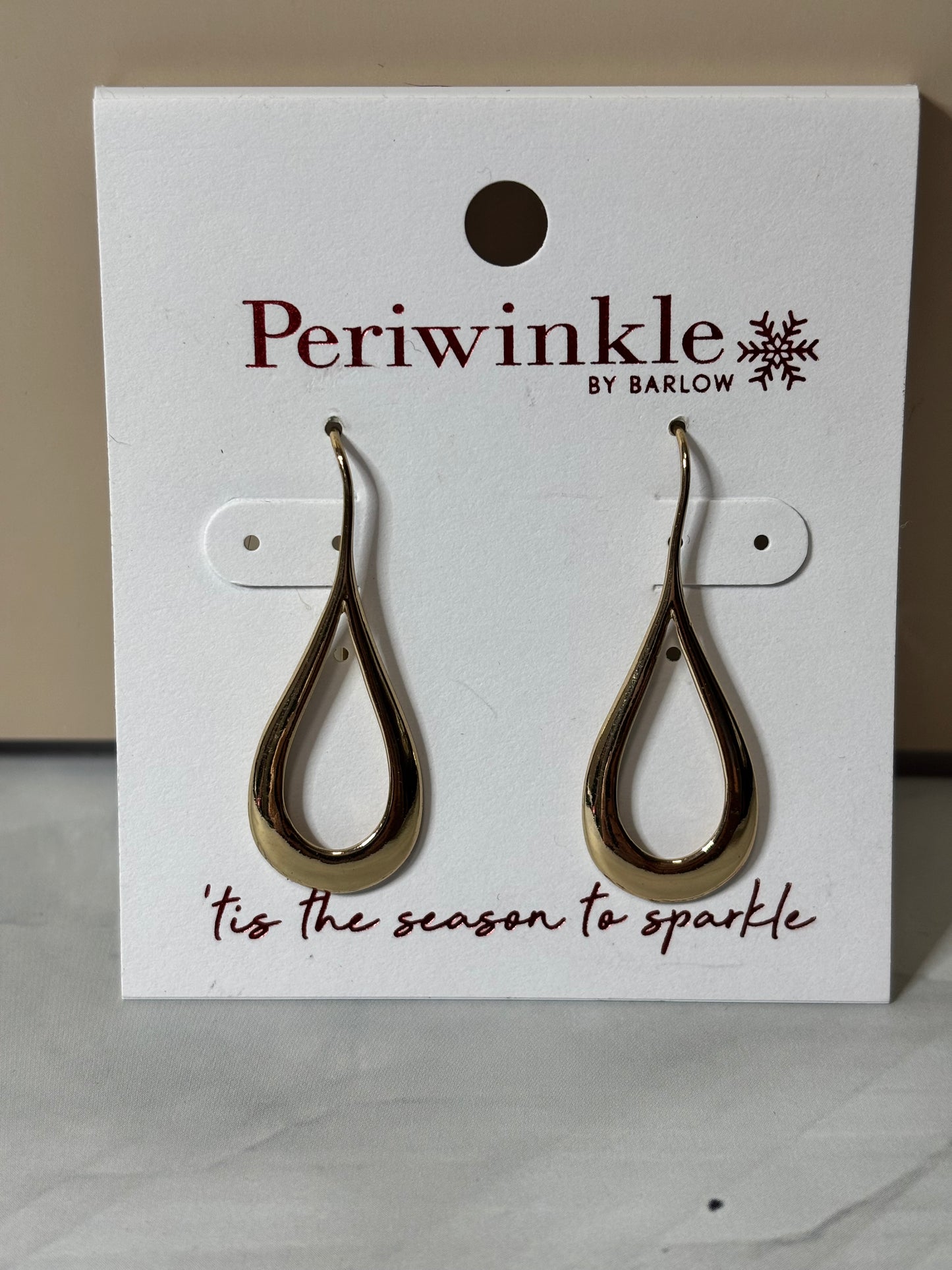 Earrings - Gold Tone Drop