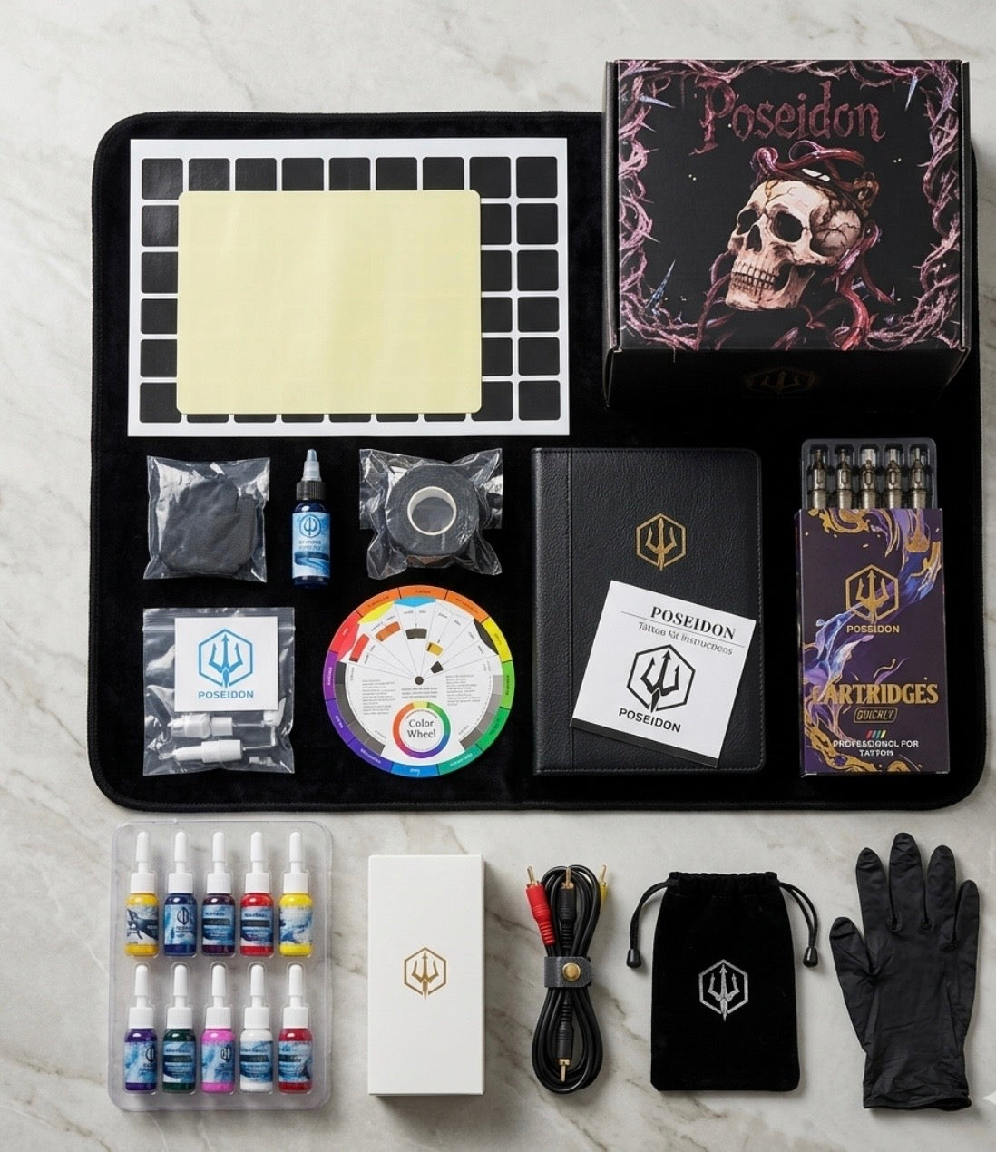 Poseidon - Complete Tattoo Rotary Machine Kit