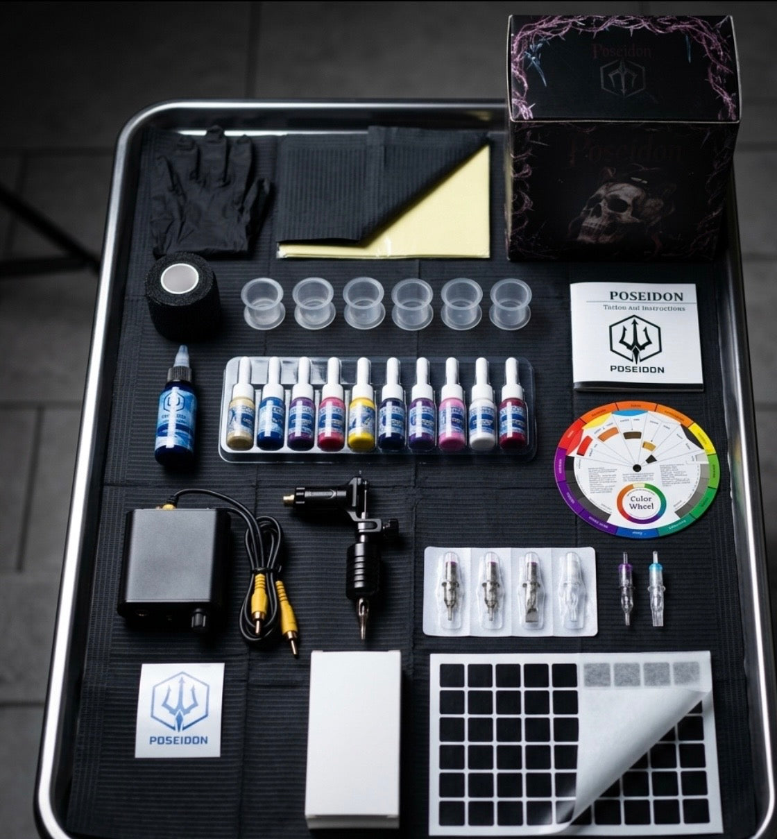 Poseidon - Complete Tattoo Rotary Machine Kit