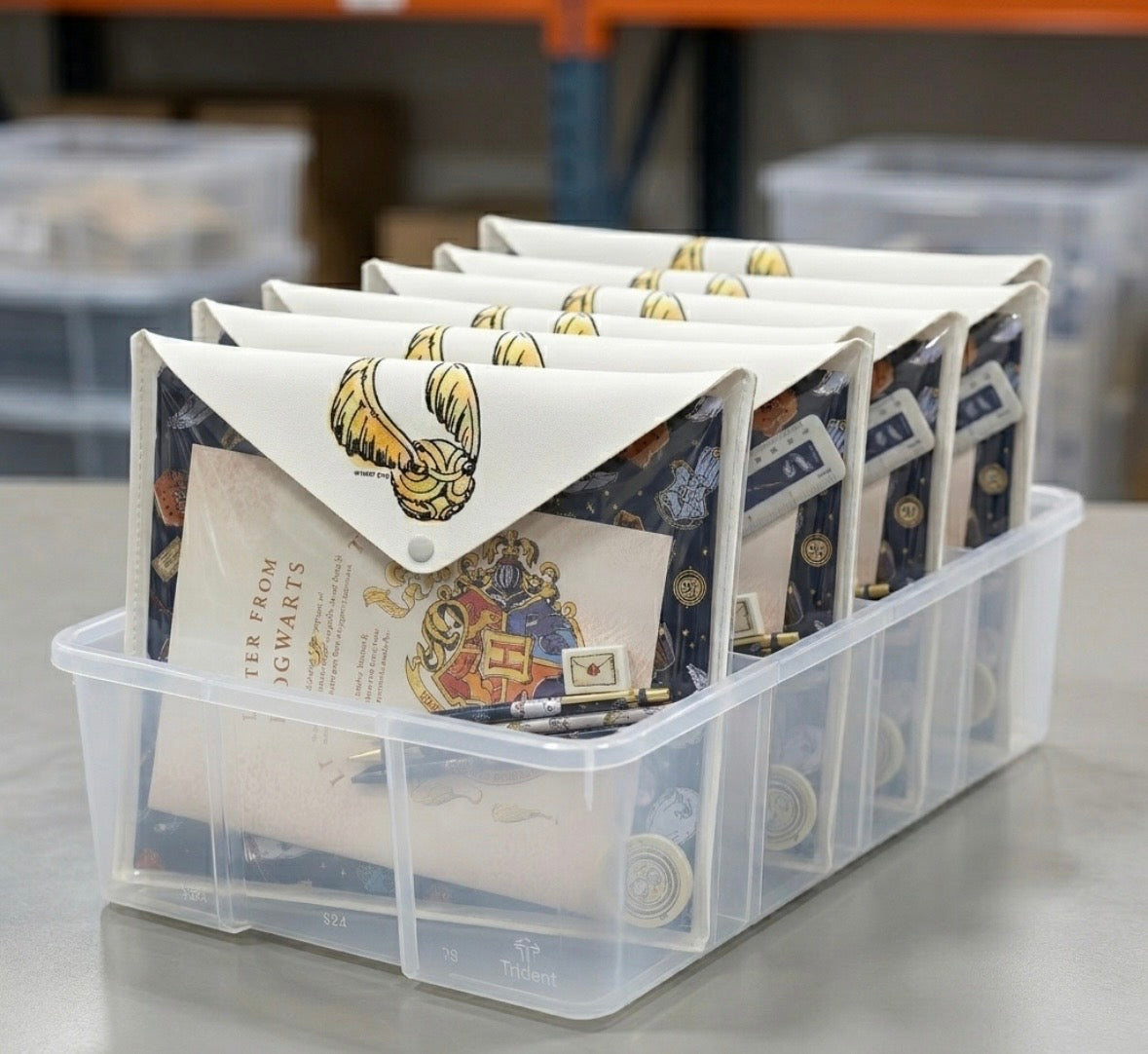 Stationary Set - Harry Potter - Hogwarts - with Vinyl Envelope for Organization
