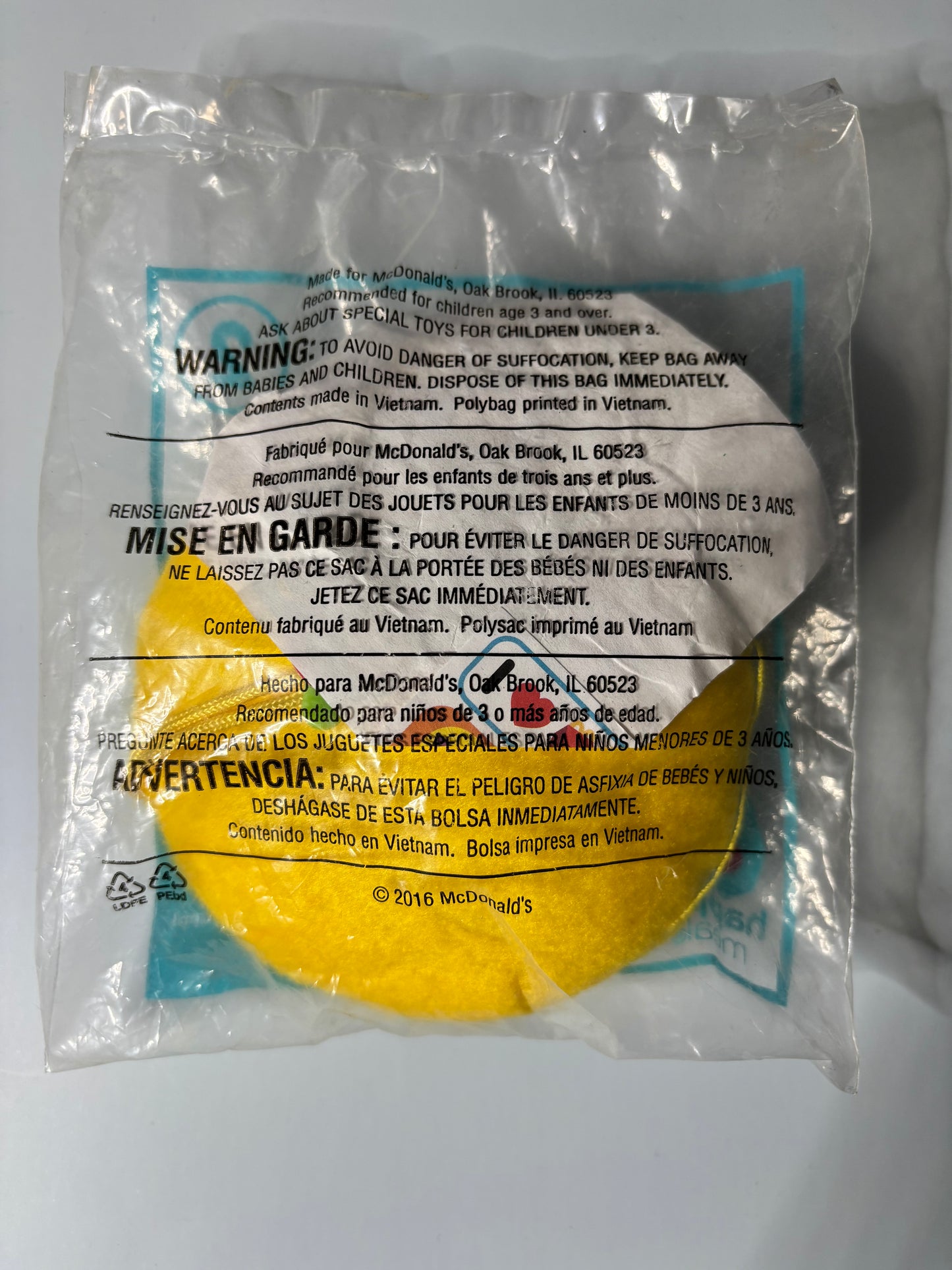 McDonald's - 2016 Happy Meal Plush Emoji #2 Toy