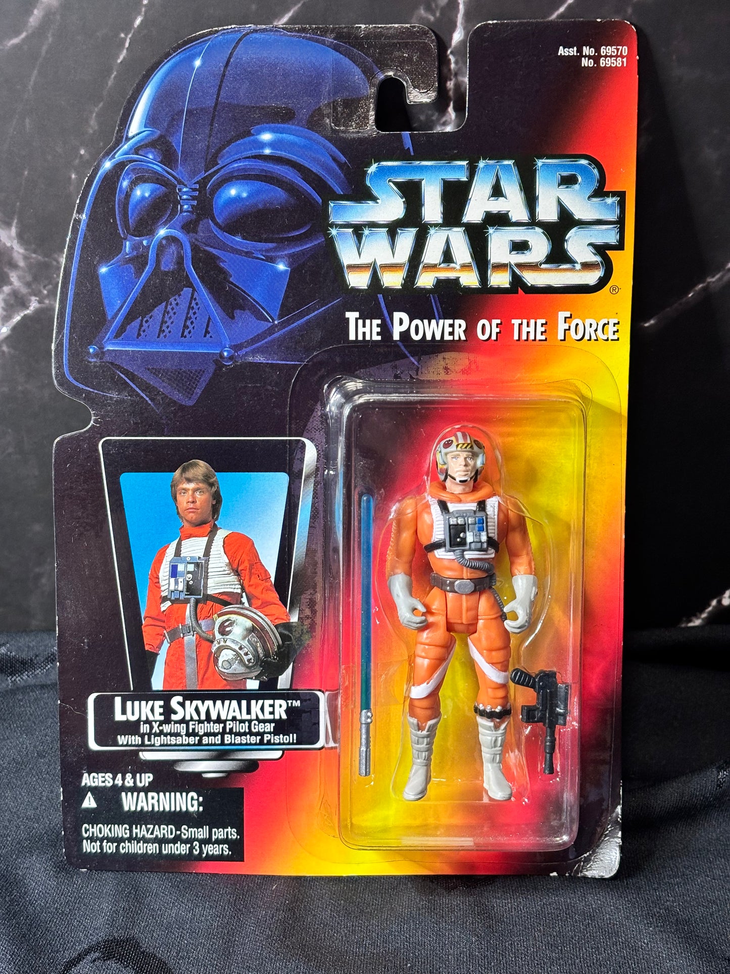 Star Wars The Power of the Force Luke Skywalker in X-wing Fighter Piolit Gear