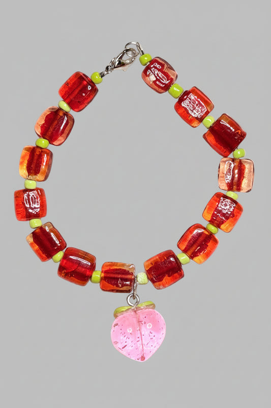 Bracelet - Handmade - 8" - Peach Delight