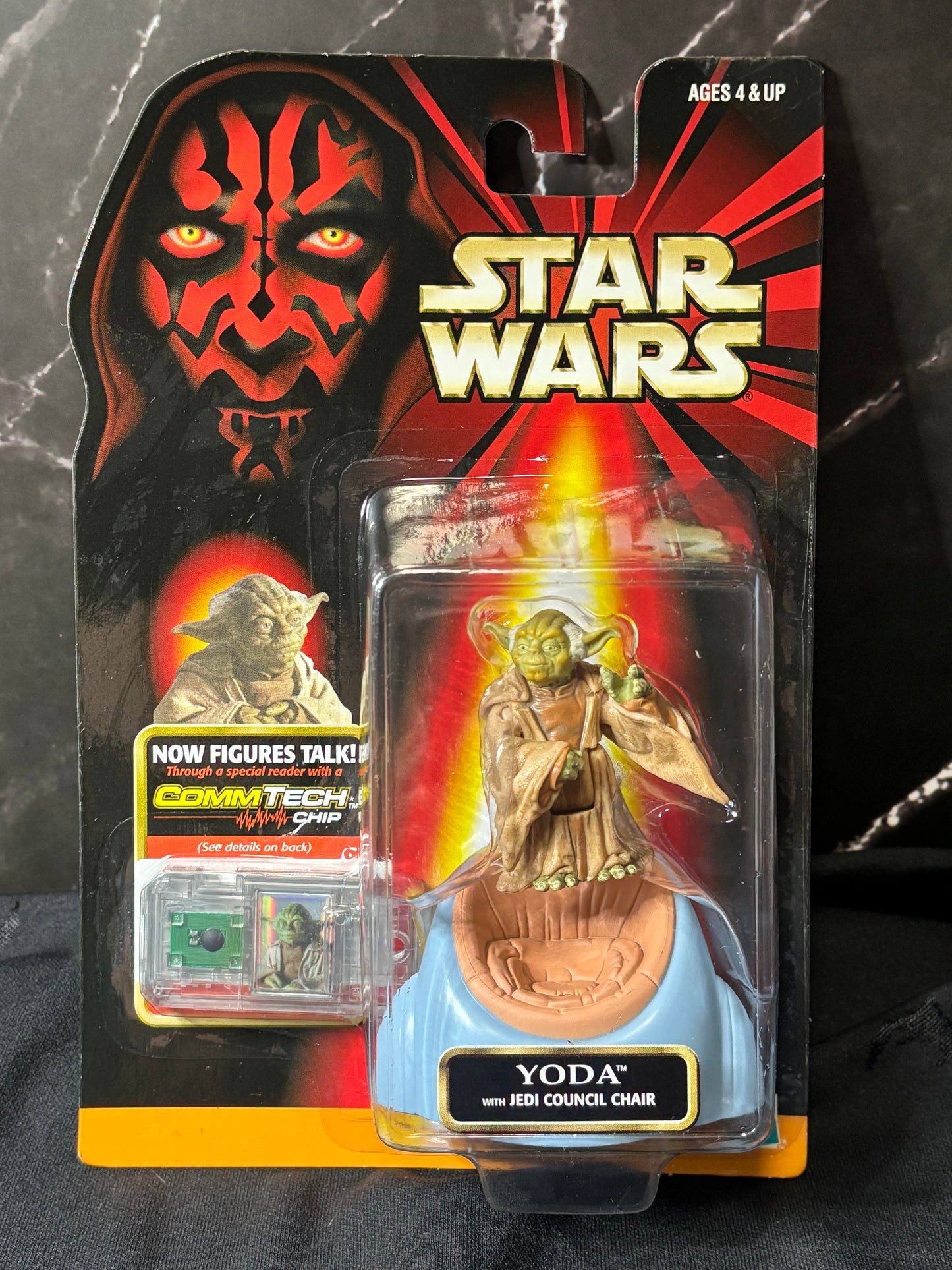 Star Wars Yoda with Jedi Council Chair and Comm Tech Chip
