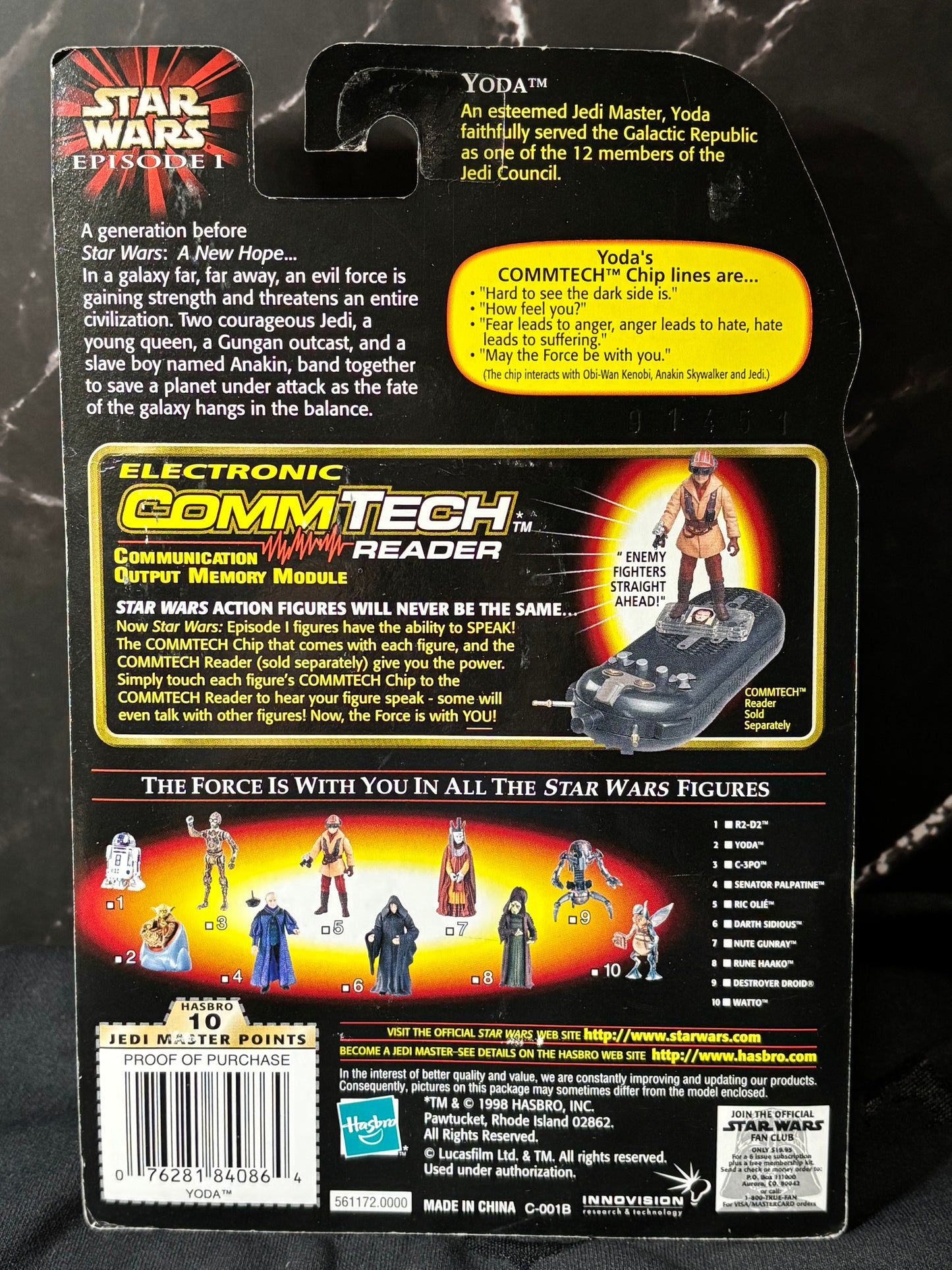 Star Wars Yoda with Jedi Council Chair and Comm Tech Chip