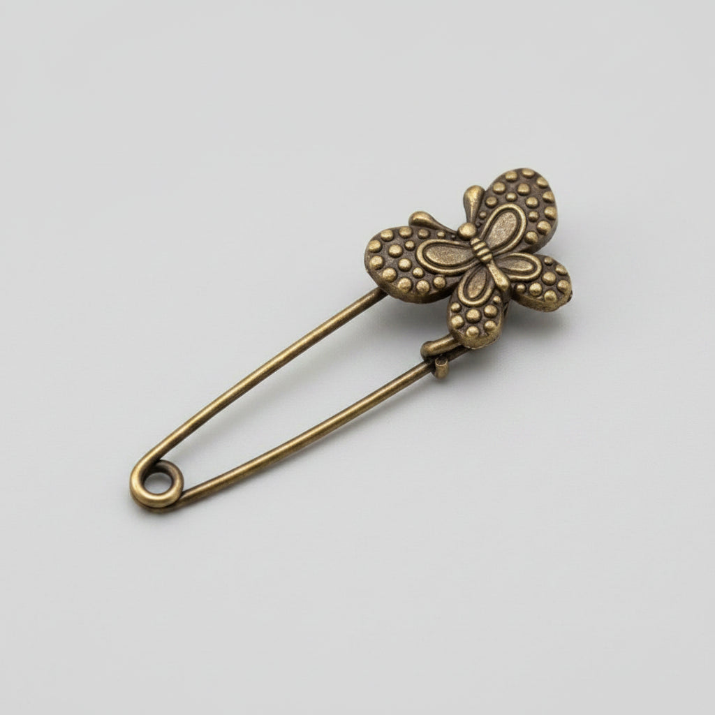 Safety Pin - Vintage - Brass - Collector's