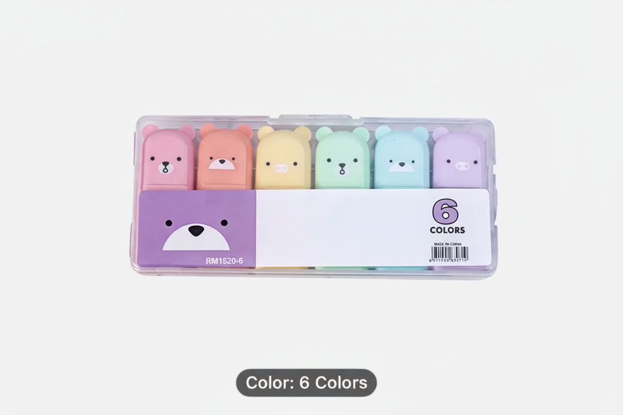 Highlighters - Mini Bear Themed - Multi Colors