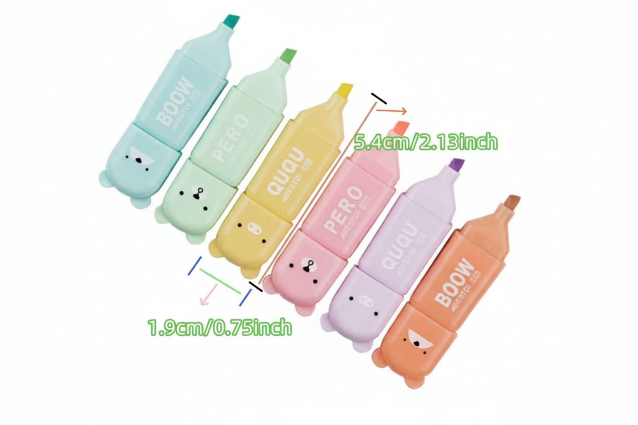 Highlighters - Mini Bear Themed - Multi Colors