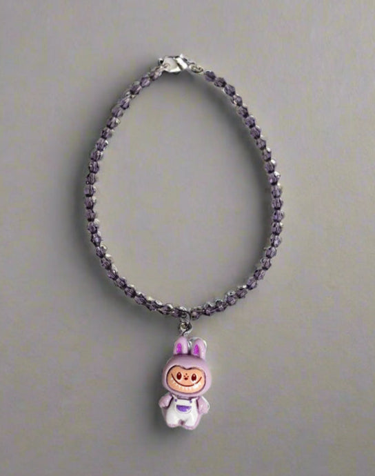 Handmade - Beaded Monster Rabbit Charm - Bracelet & Necklace