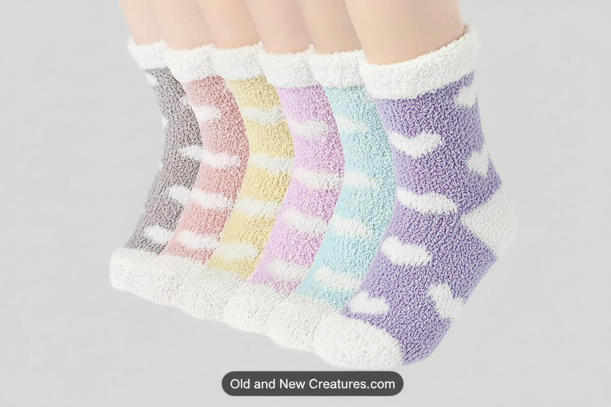 Socks - Super Soft Ankle High with Heart Pattern