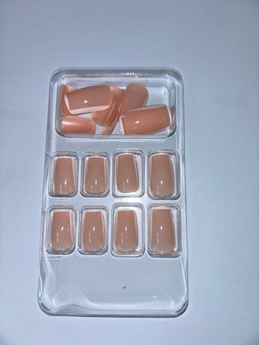 Press on Nails French Square Shaped