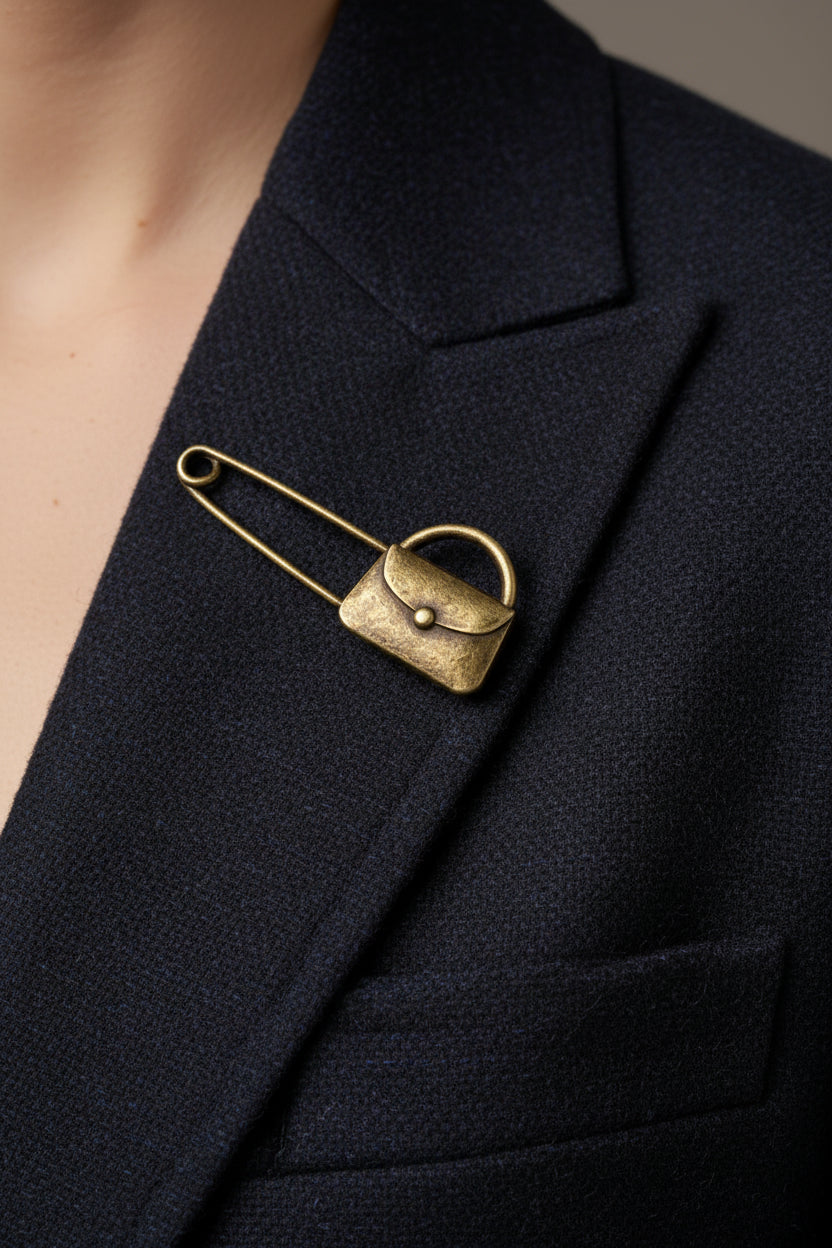 Brooch - Antique Bronze - Handbag Charm
