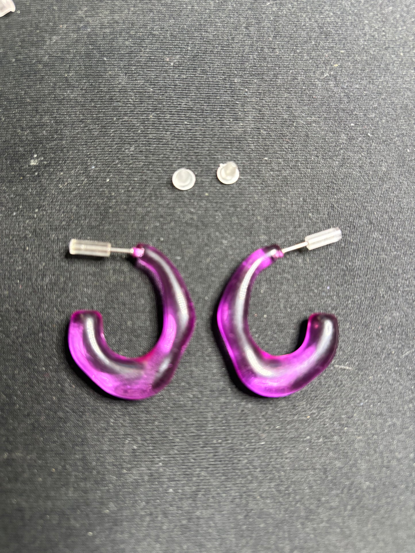 Earrings - Hoop Retro Acrylic