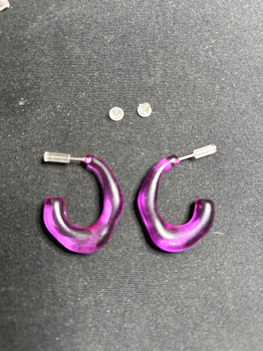Earrings - Hoop Retro Acrylic