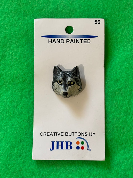 Creative Button by JHB International - Wolf Head Button