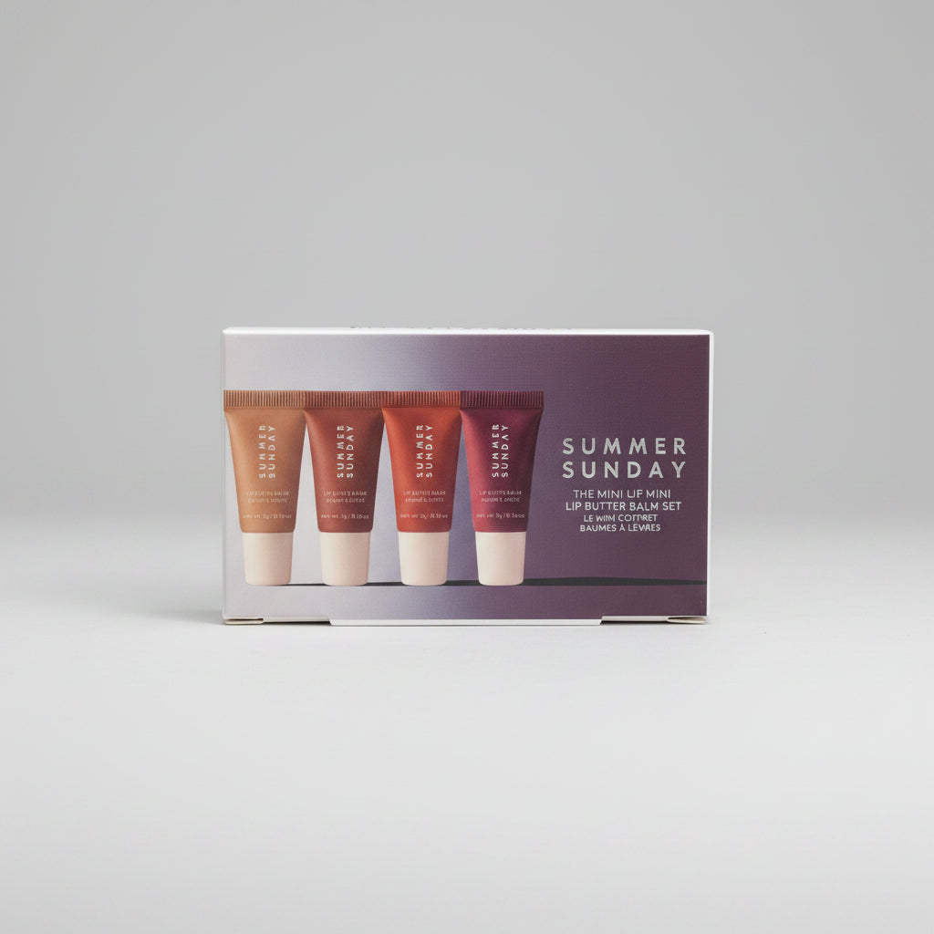 Lip Balm - Summer Sunday - by Pagevine - Mini Neutrals - Lip Butter - Set of Four