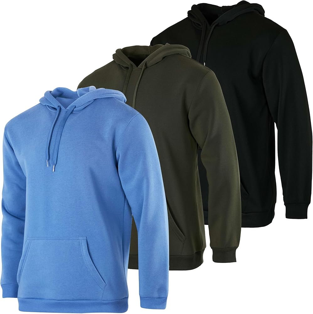 RE Real Essentials - Men's Fleece Pullover Hoodie - Large