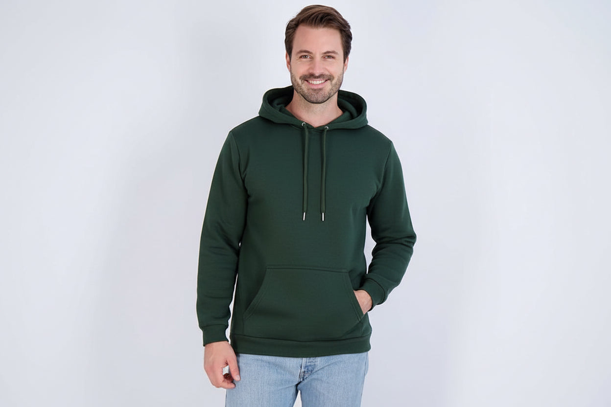 RE Real Essentials - Men's Fleece Pullover Hoodie - Large