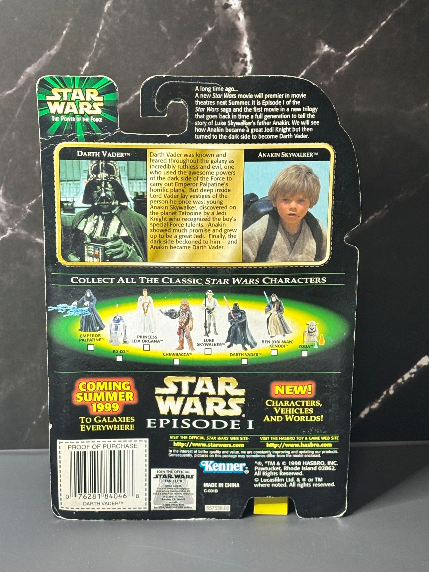 Star Wars The Power of the Force Darth Vader with Light Saber