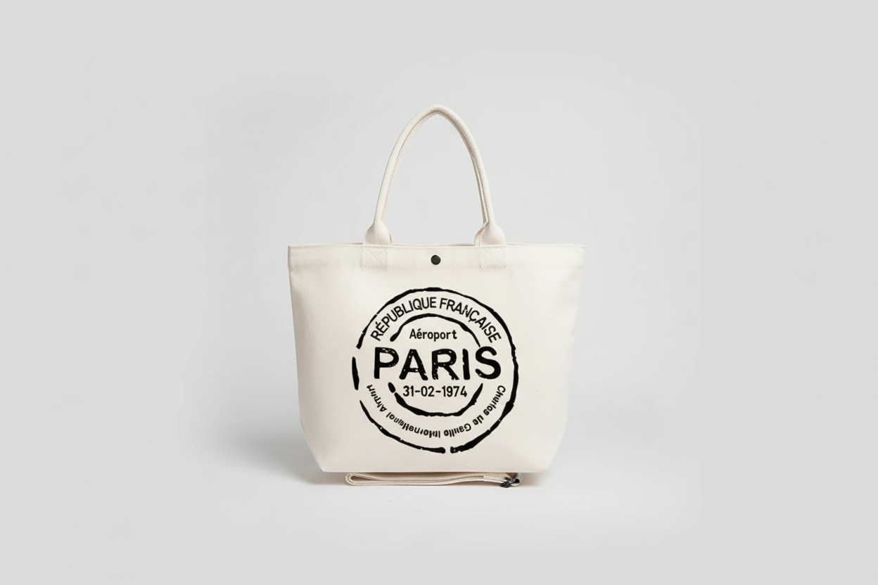 Paris Aéroport Tote - White