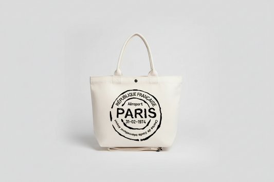 Paris Aéroport Tote - White
