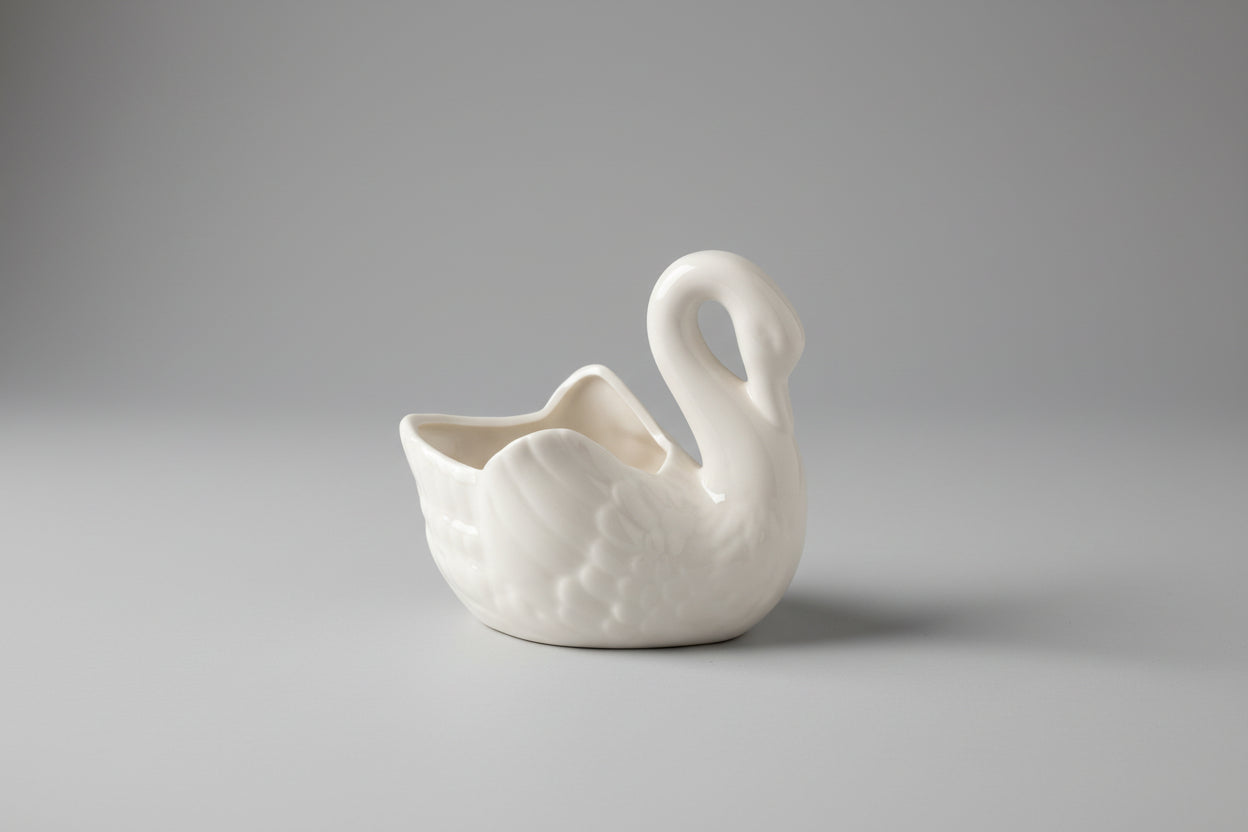 Vintage Lenox Porcelain Swan Trinket Holder