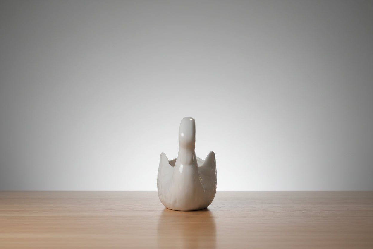 Vintage Lenox Porcelain Swan Trinket Holder