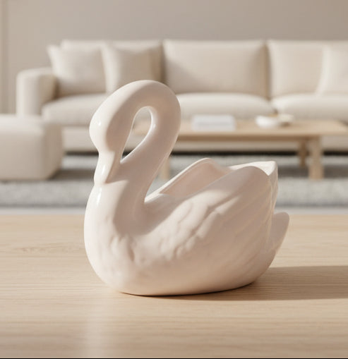 Vintage Lenox Porcelain Swan Trinket Holder