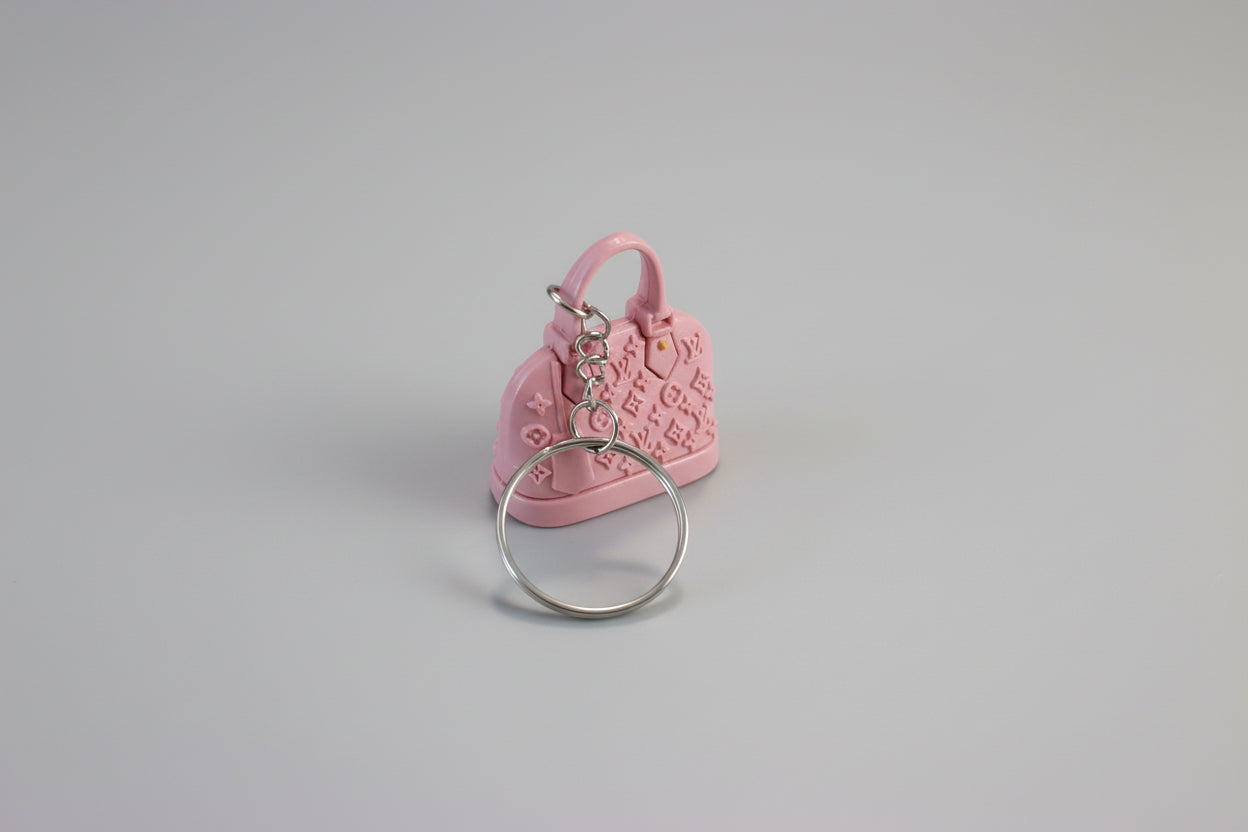 Keychain - Miniature LV Pink Purse Charm