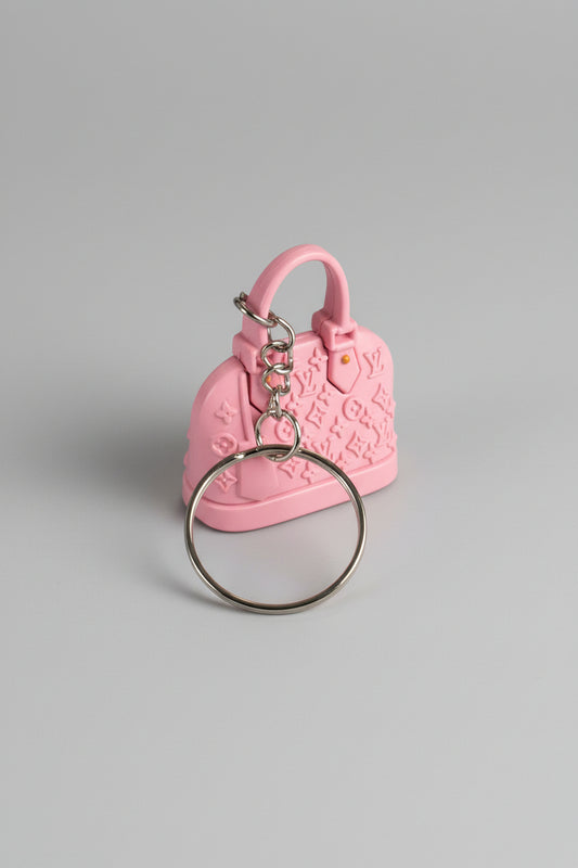 Keychain - Miniature LV Pink Purse Charm