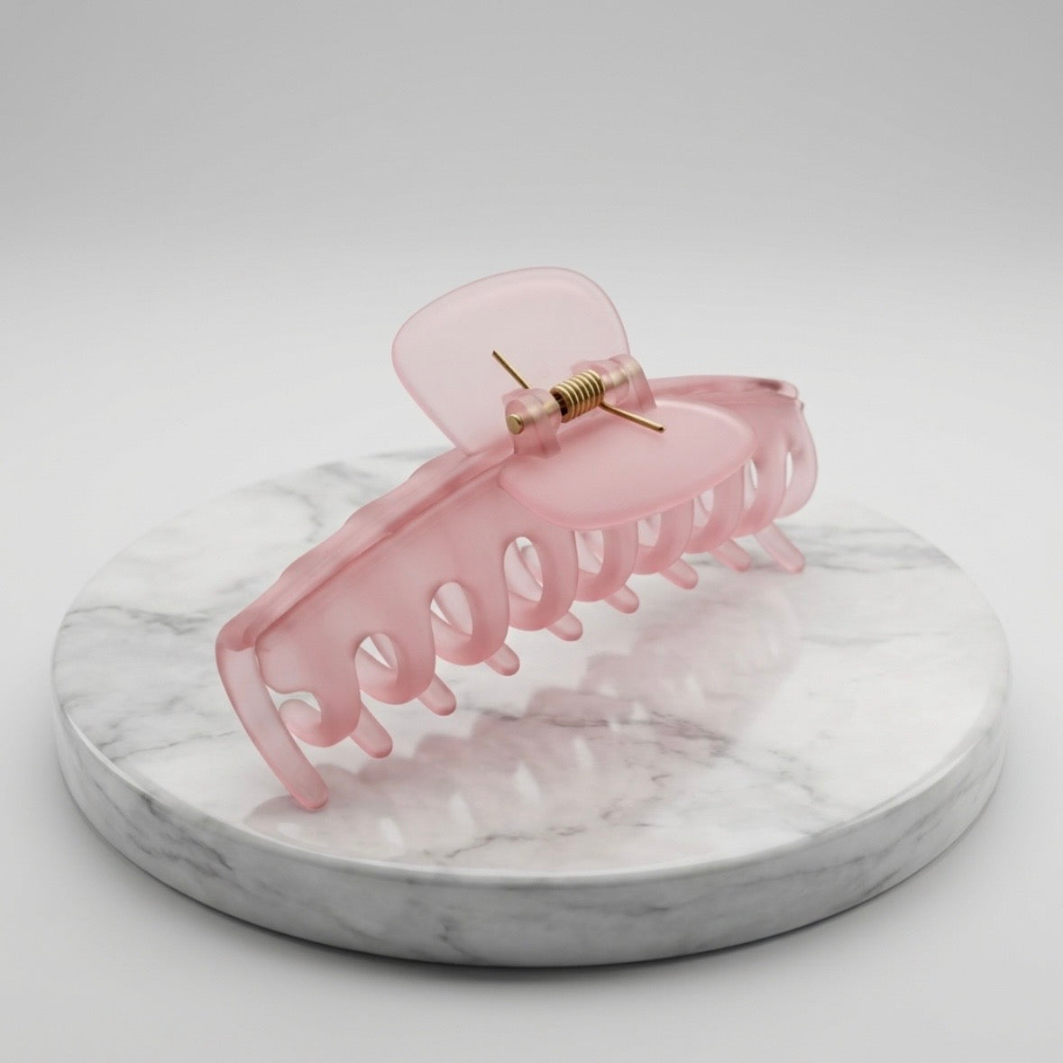 Hair Claws - Pink Matte or Gold-Flaked Glossy Resin - Hair Clip