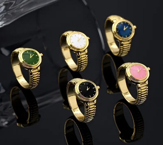 Ring - Size 6.5 - Fashion Faux Watch Face Style