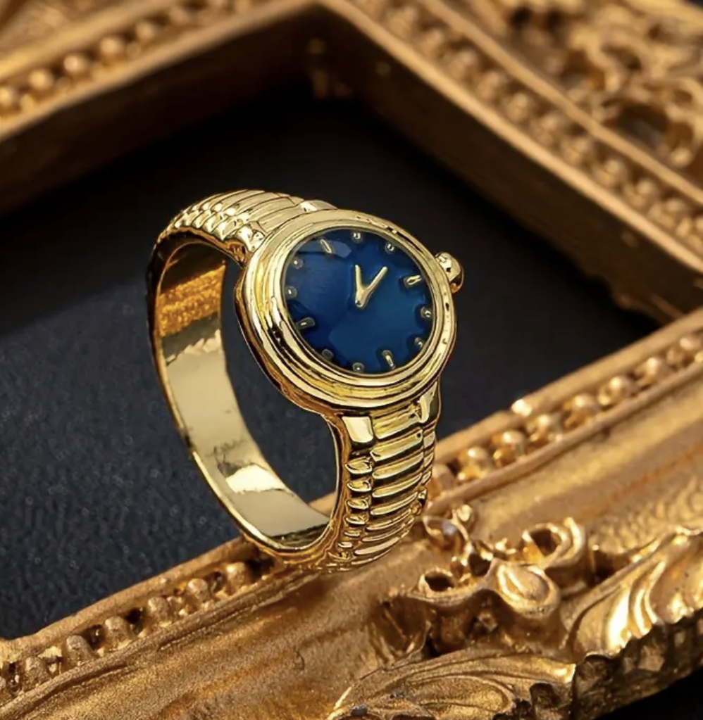 Ring - Size 6.5 - Fashion Faux Watch Face Style