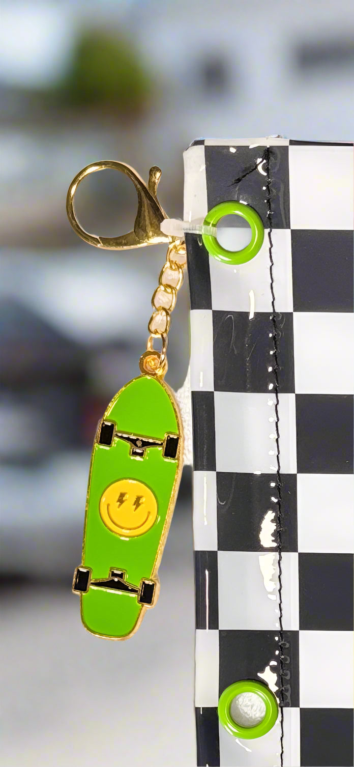 Let's Skate Binder Pouch and Matching Bag Clip/ Keychain