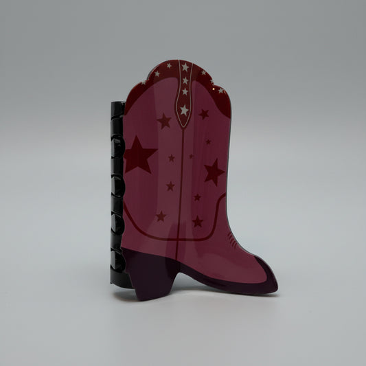 Hair Claws - A Pink - Cowboy Boot