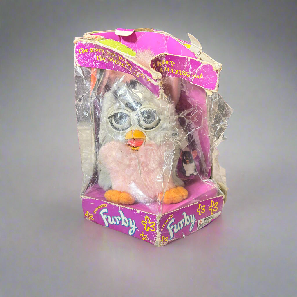 Vintage 1998 - Furby - Gray and Pink