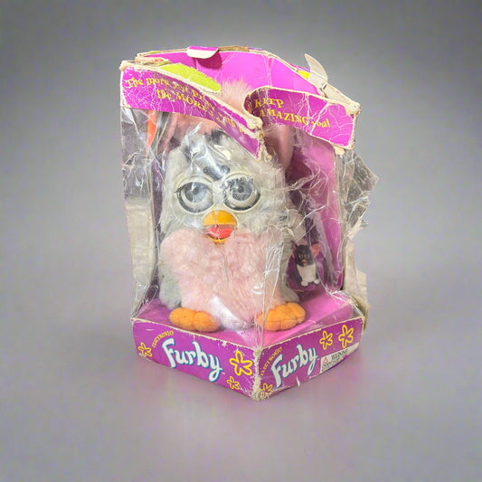 Vintage 1998 - Furby - Gray and Pink