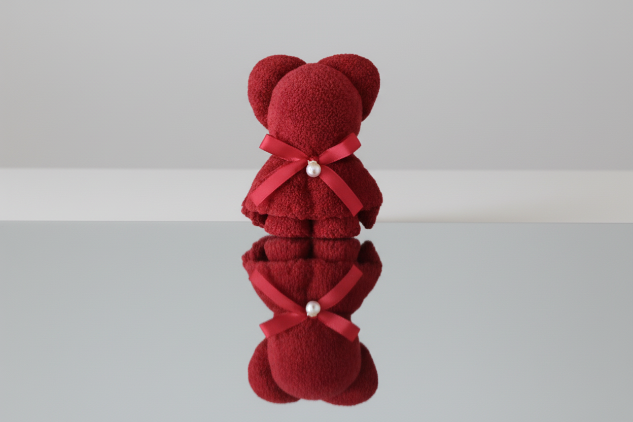 Teddy Bear Towels with Just For You Ribbon