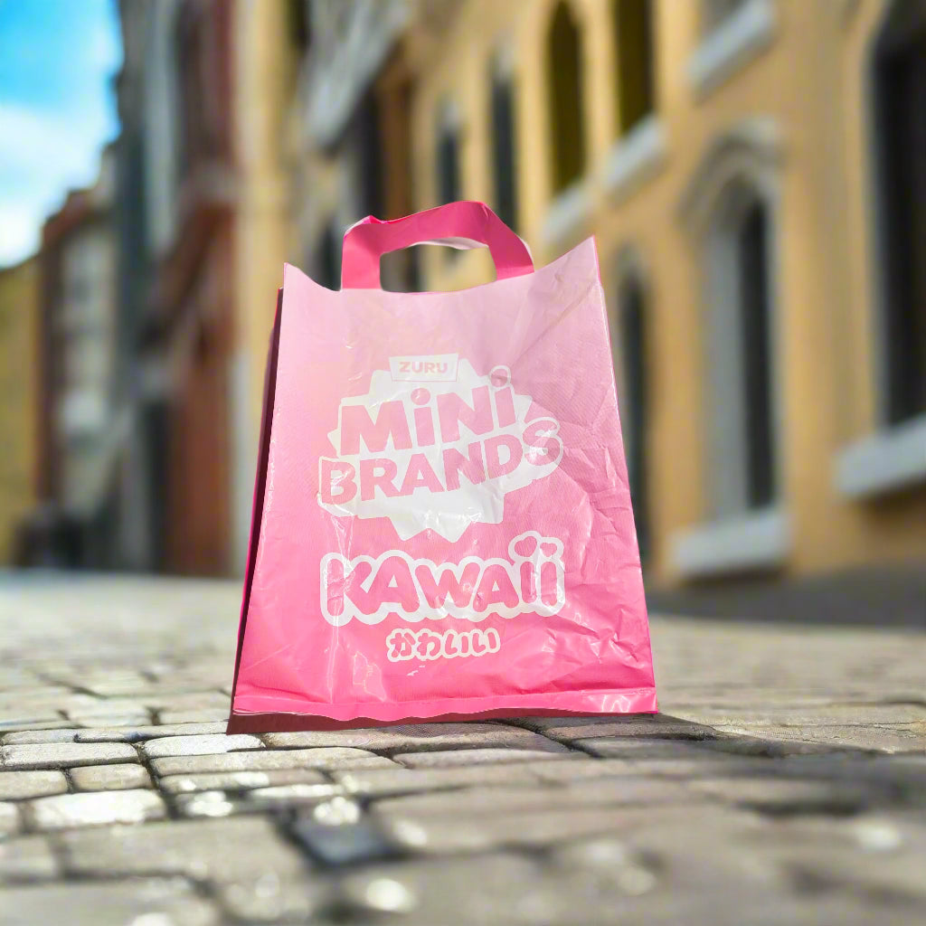 ZURU - Mini Brands Kawaii series - Miniature Honey, Coffee, Orange Juice, Shopping Bag, Magnifying Glass, Slime