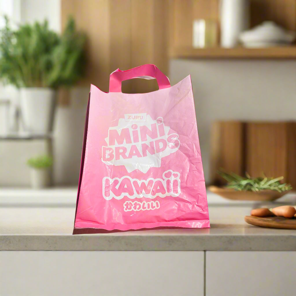 ZURU - Mini Brands Kawaii series - Miniature Honey, Coffee, Orange Juice, Shopping Bag, Magnifying Glass, Slime