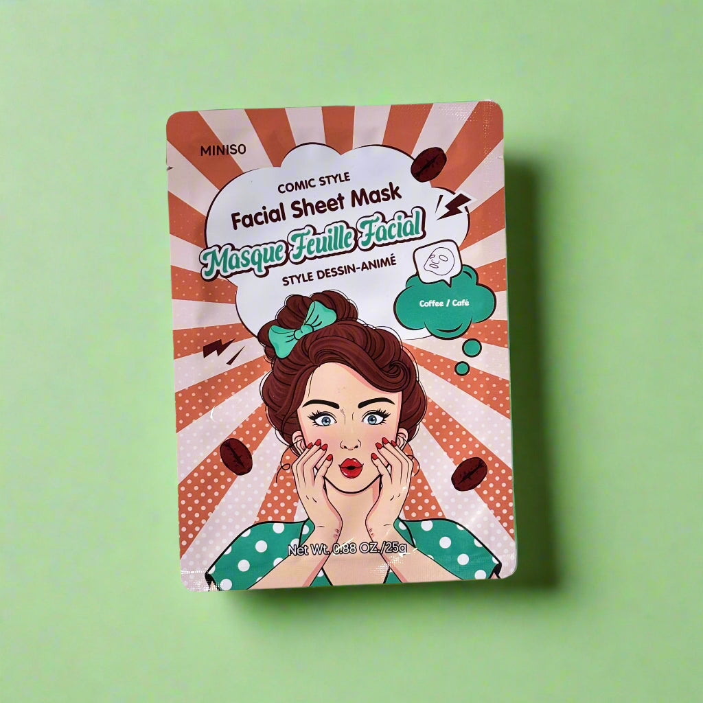 Facial Mask - Comic Style - Blueberry Yogurt / Coffee Scent