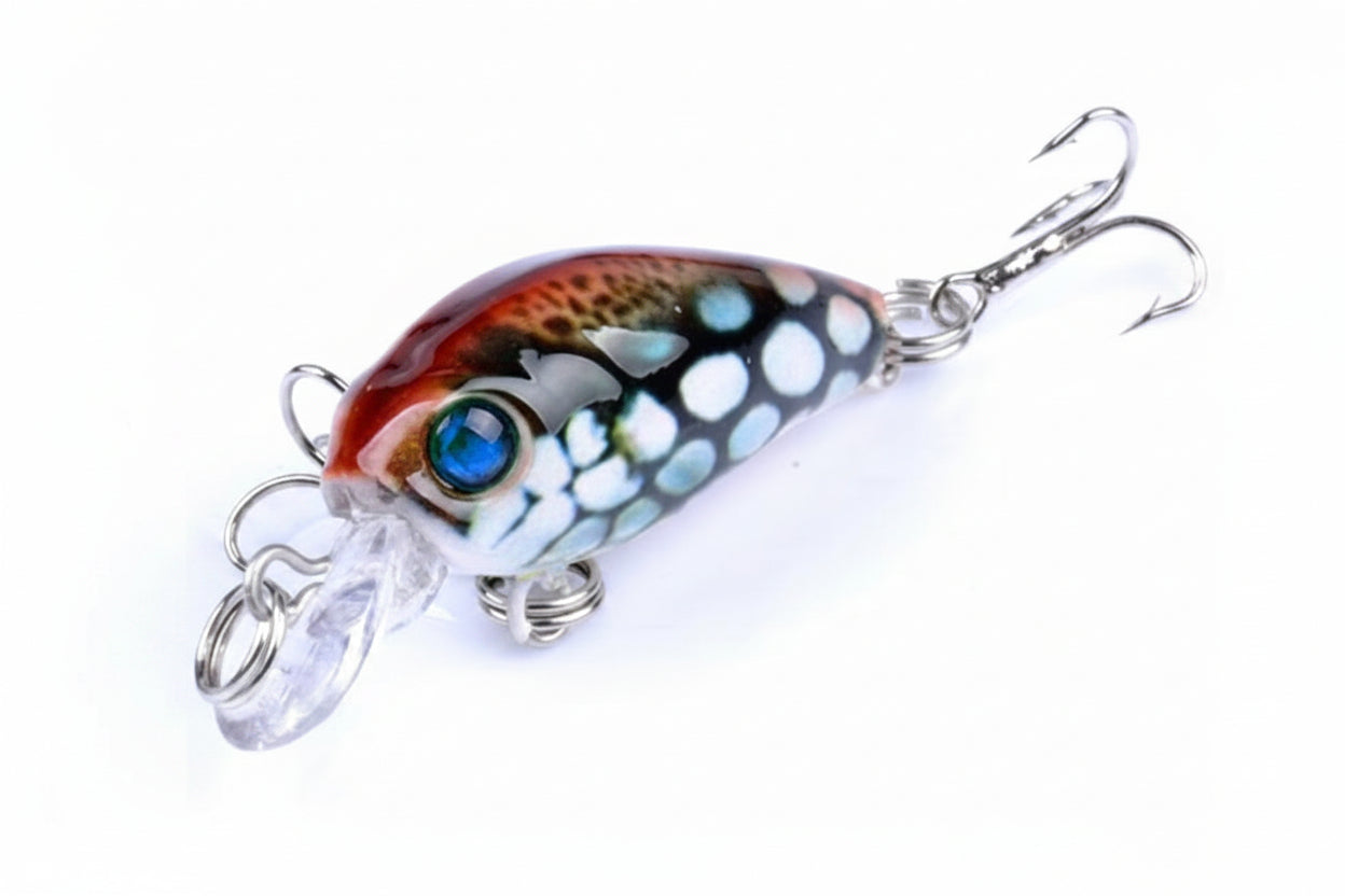 Fishing Lures - Hard Body Miniature Crankbait - Set of 6