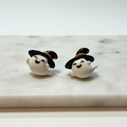 Earrings - Spooky - Cute - Ghost - Witch - Studded - Handmade