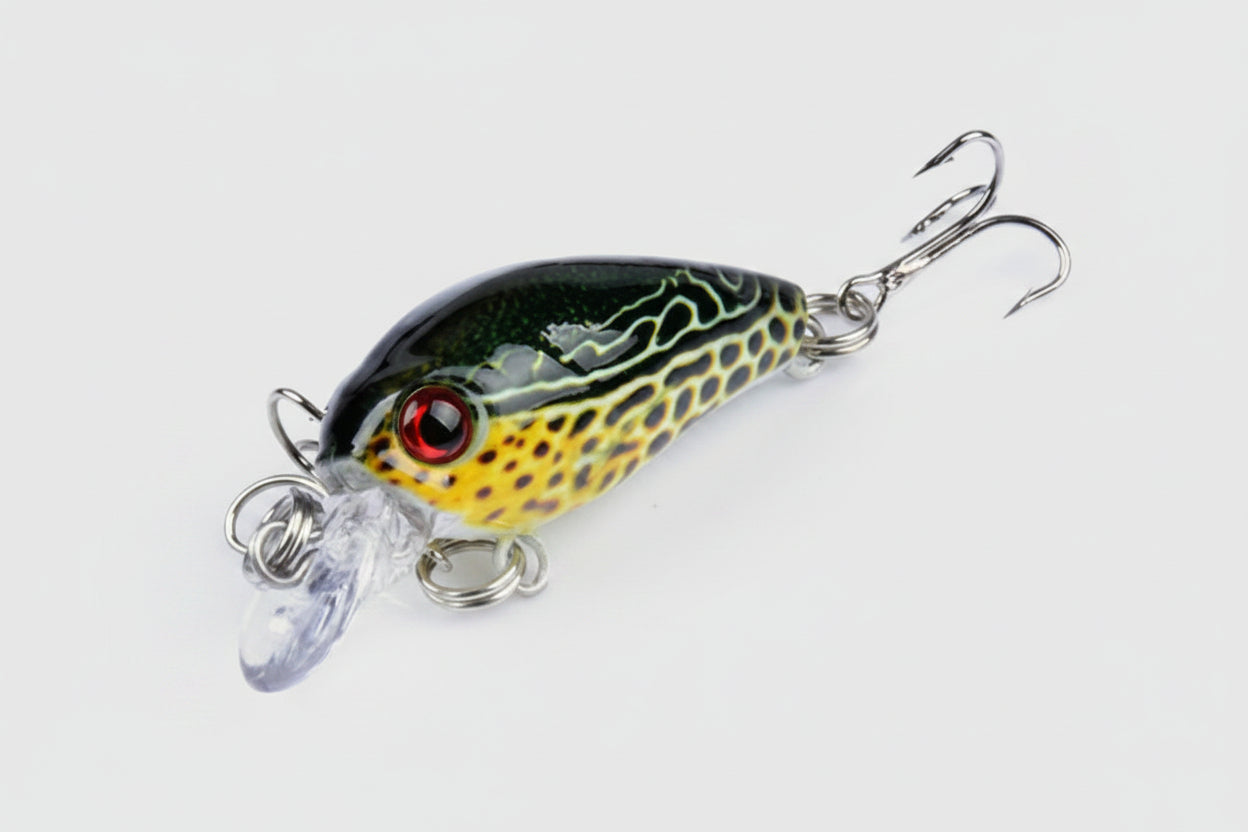 Fishing Lures - Hard Body Miniature Crankbait - Set of 6
