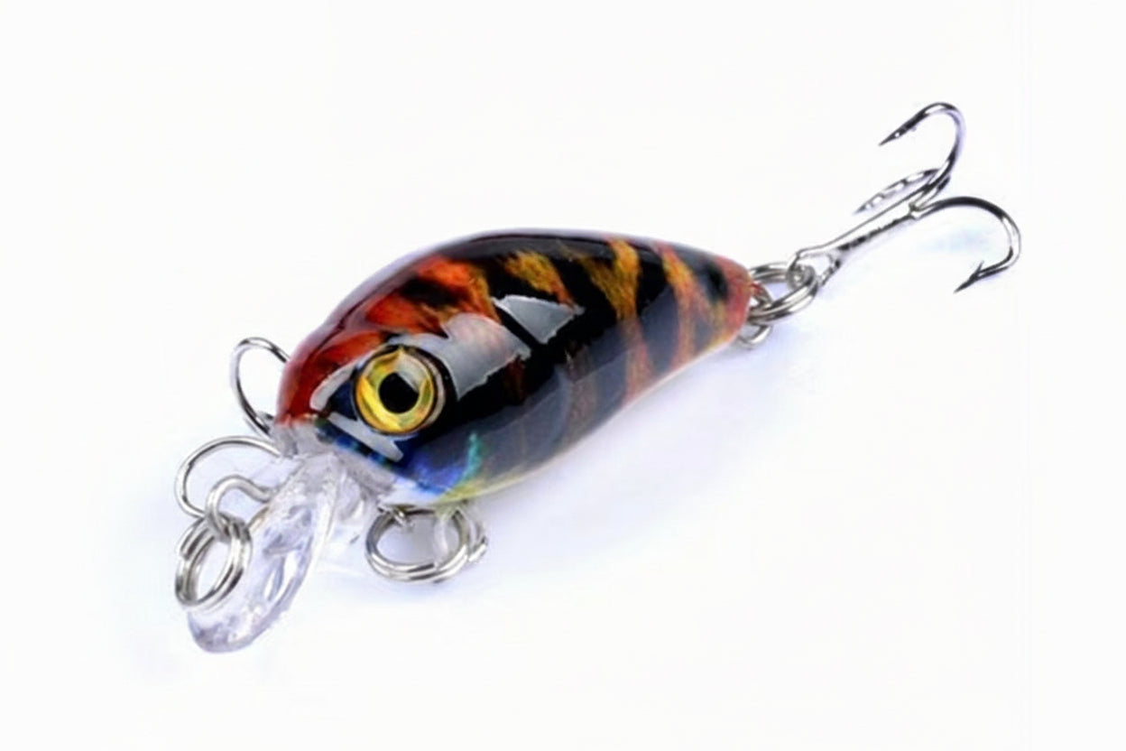 Fishing Lures - Hard Body Miniature Crankbait - Set of 6