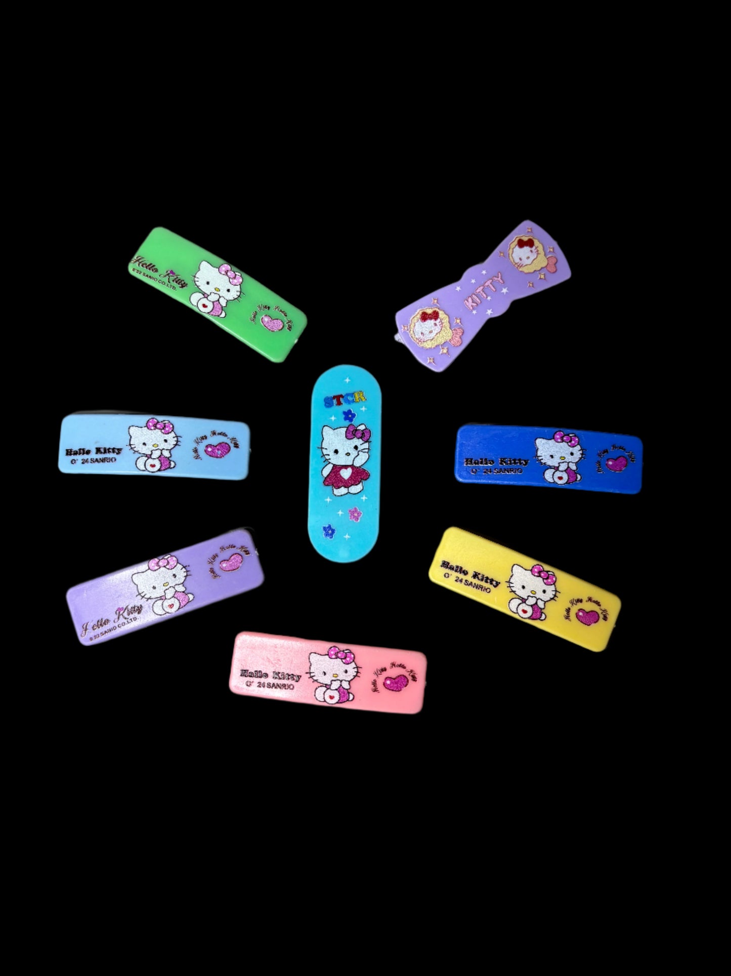 Hair Clips - Set of 8 Hello Kitty