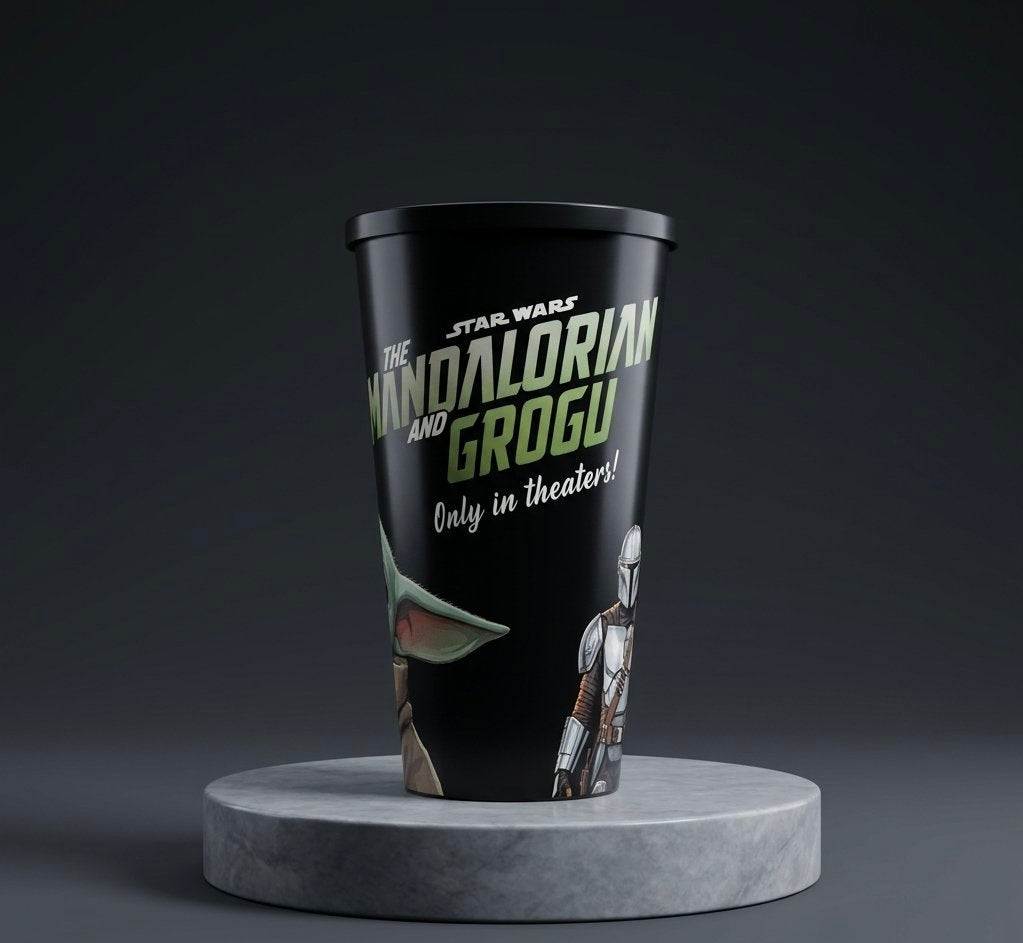 Star Wars - The Mandalorian and Grogu - Movie Cup and Grogu Topper