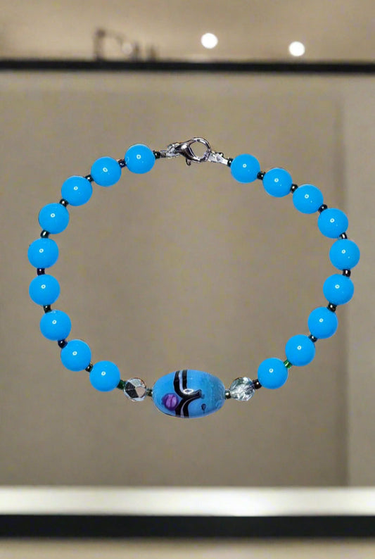 Handmade Azure Dream Weaver Bracelet