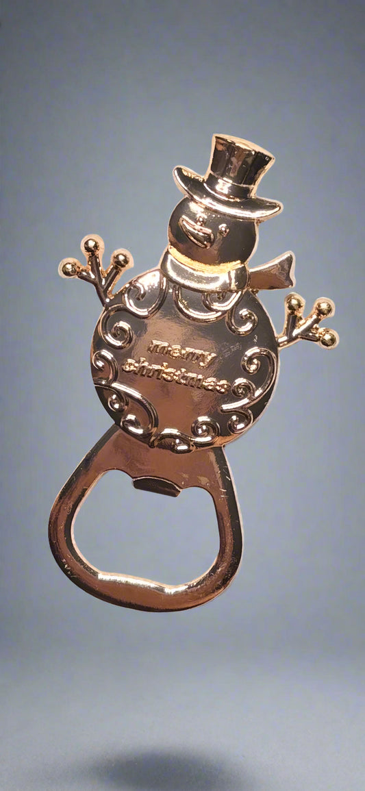 Christmas Themed Alloy Snowman Bottle Opener